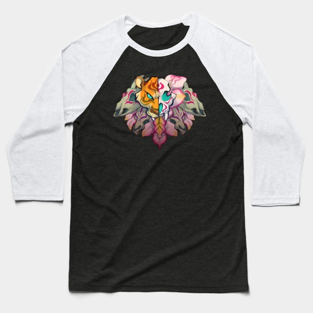 Tiger Orchid Baseball T-Shirt by Skulldog